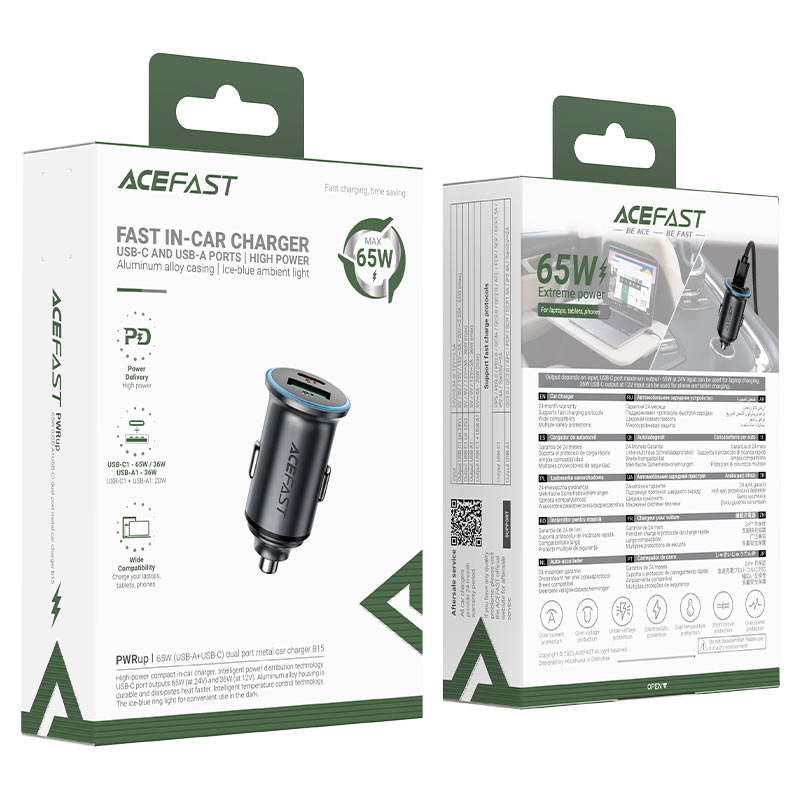 Acefast 65W Dual Port Car Charger B15 - Cle Market