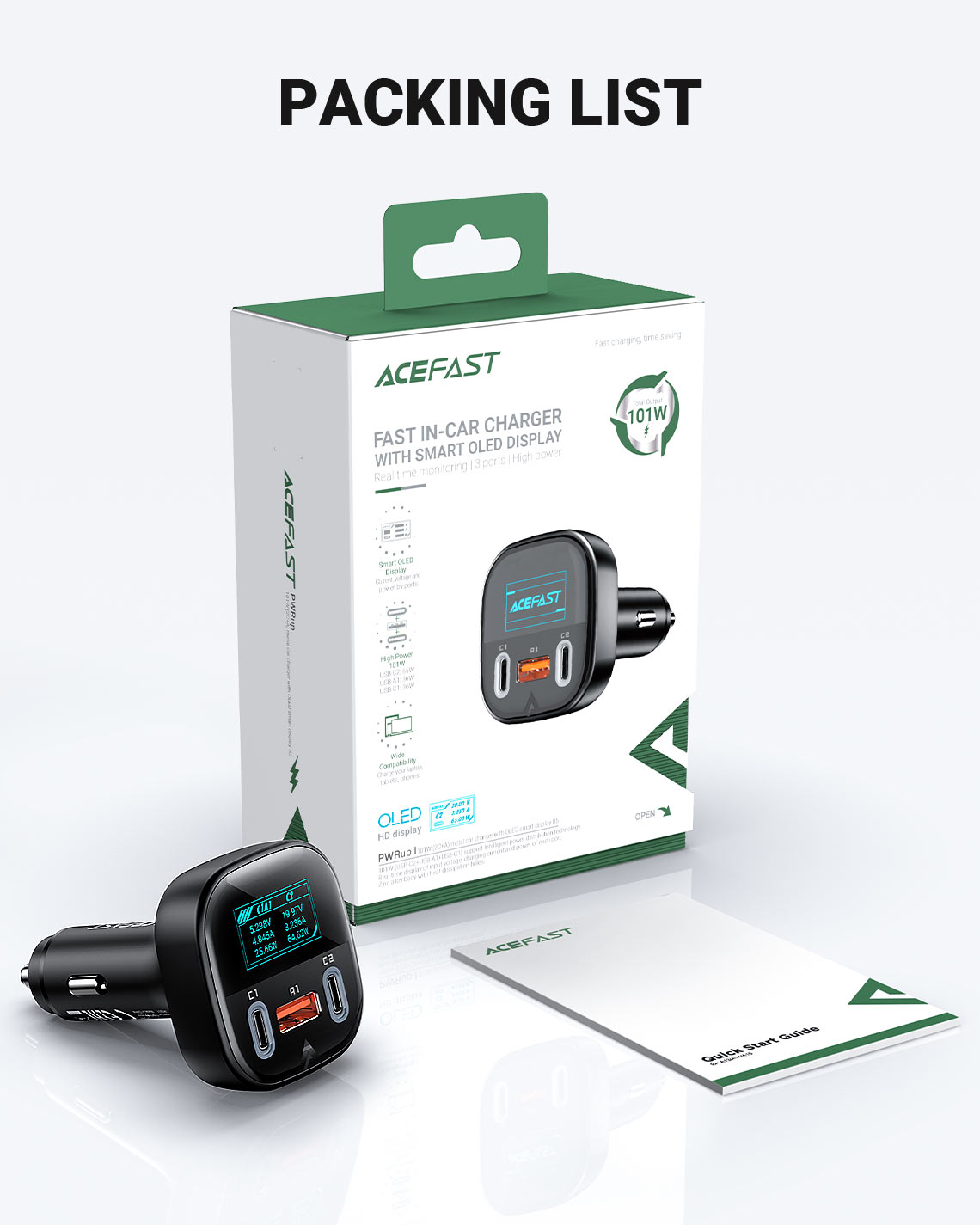 Acefast 101W Fast Car Charger B5