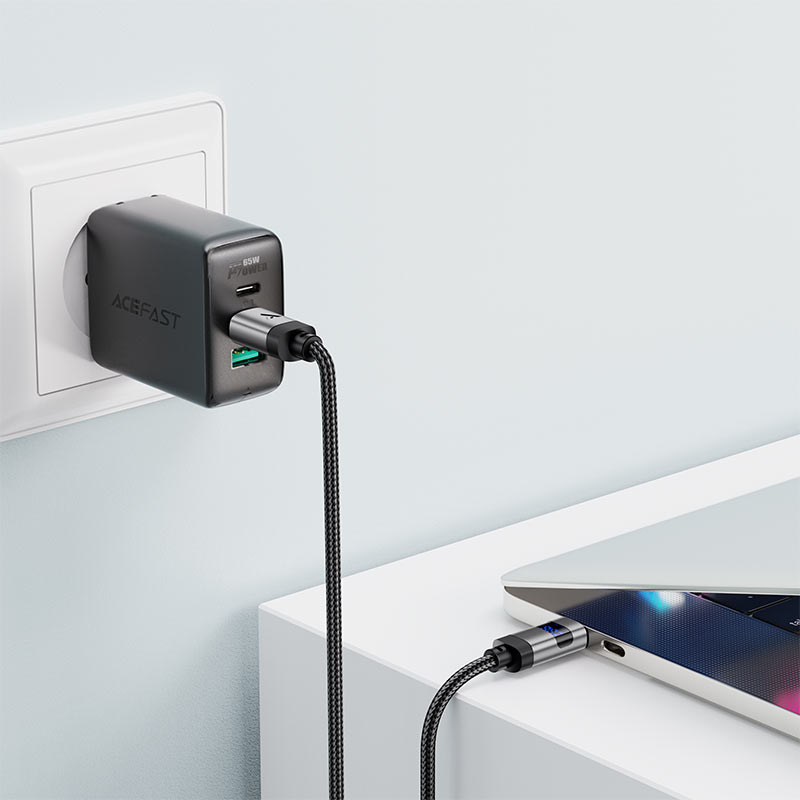 Acefast 60W USB-C LED Digital Display Cable