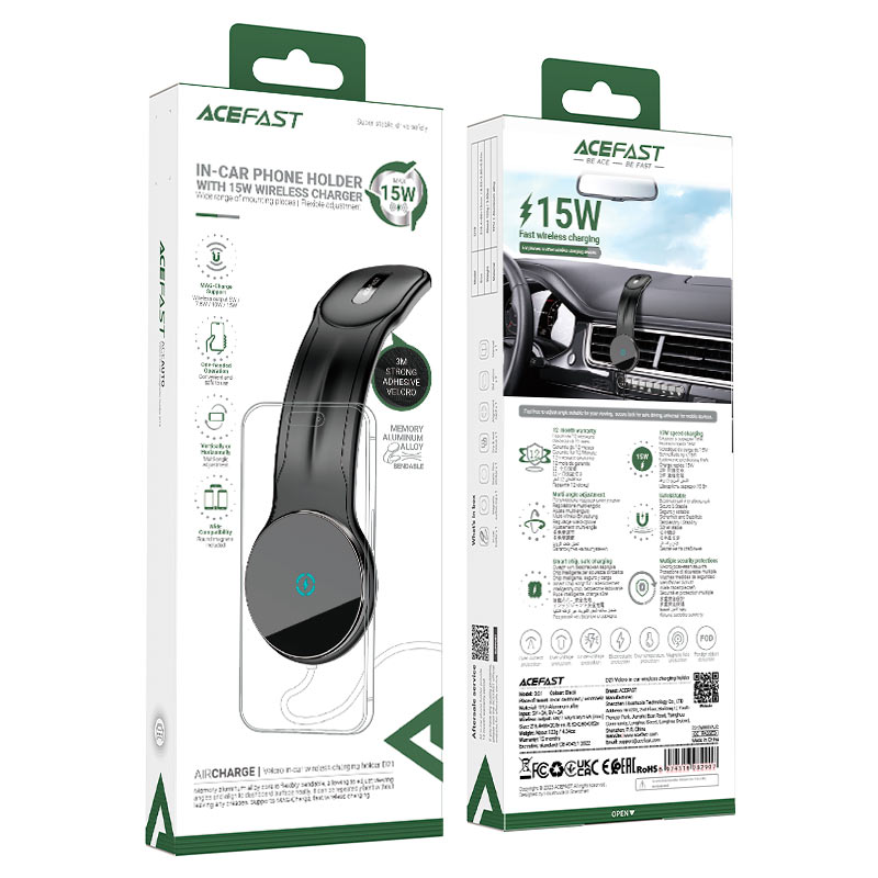 AceFast Fast Wireless Charger Magnetic Car Holder D21 - Cle Market