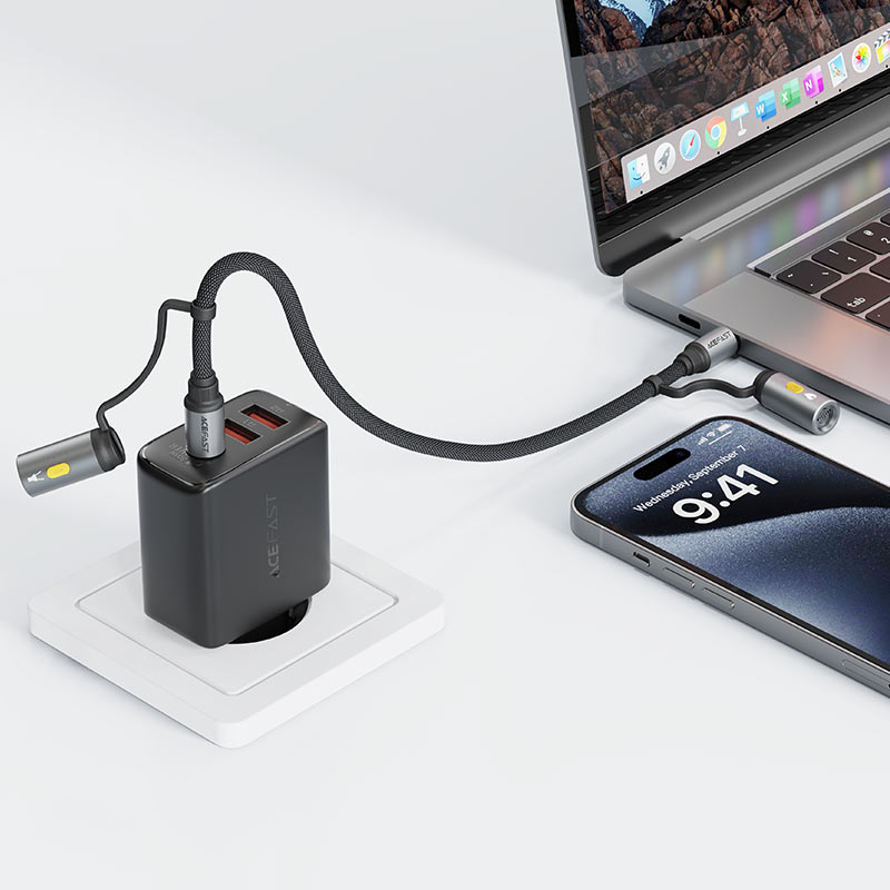 Acefast Charging Data Cable J4 USB-C LED Light Cigarette Lighter - Cle Market