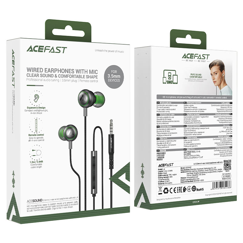 AceFast Wired Earphones L4 - Cle Market