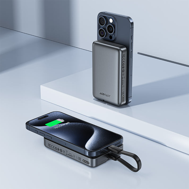 AceFast - AceFast Magnetic Wireless Power Bank M10 PD30W 10000mAh - Cle Market