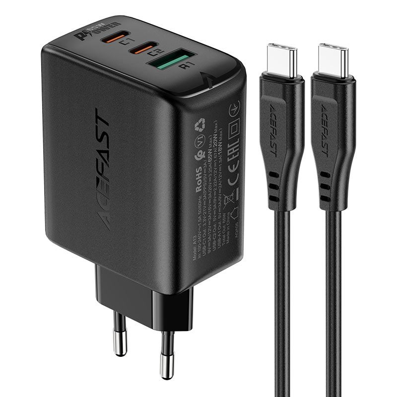 AceFast - AceFast PD65W Wall Charger Set A13 - Cle Market