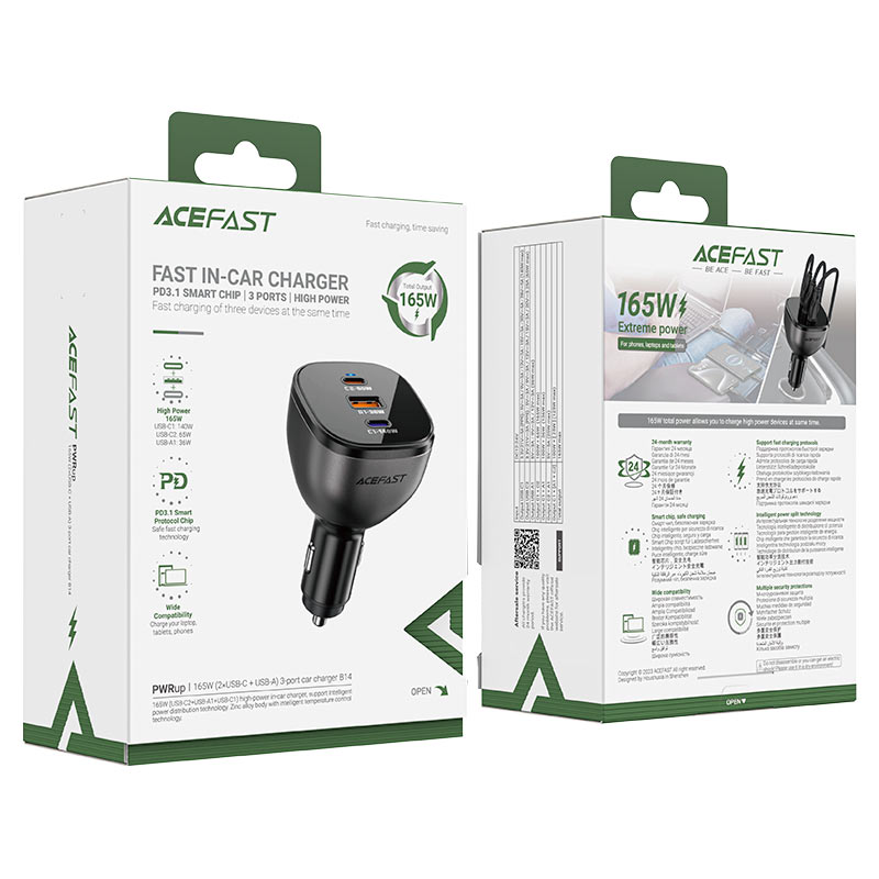 AceFast - AceFast PWRup 165W Fast Car Charger B14 - Cle Market