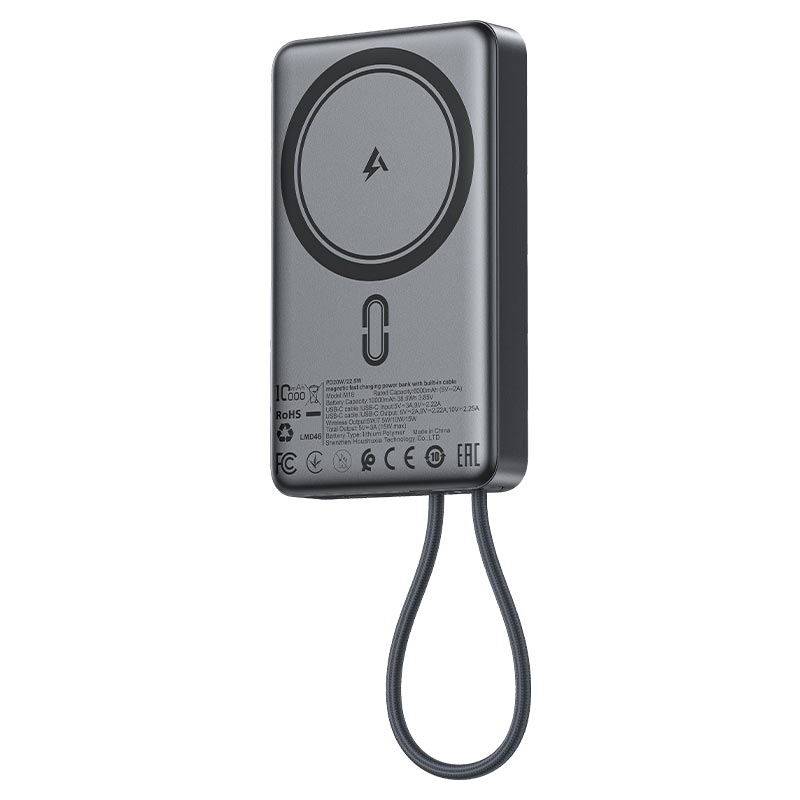 AceFast - AceFast PWRup Magnetic Fast Wireless Charge Power Bank M18 10000mAh - Cle Market