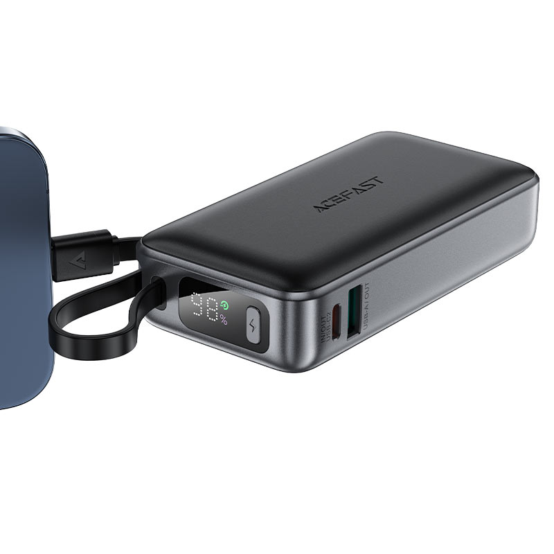 AceFast - AceFast PWRup PD30W Power Bank with Cable 10000mAh M7 - Cle Market