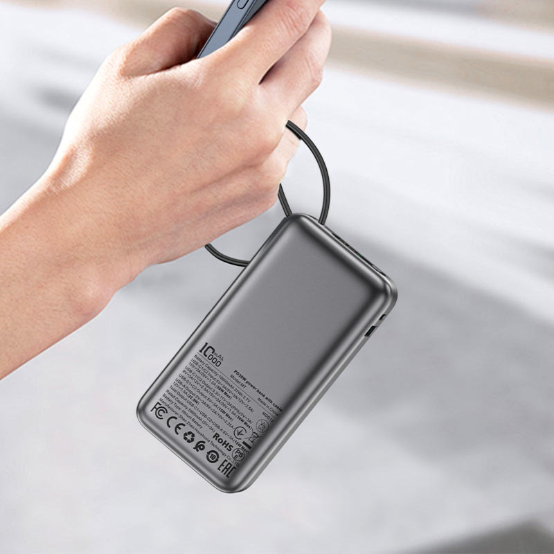 AceFast - AceFast PWRup PD30W Power Bank with Cable 10000mAh M7 - Cle Market