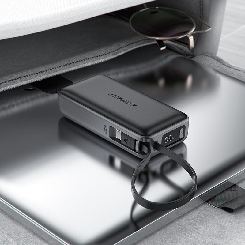 AceFast - AceFast PWRup PD30W Power Bank with Cable 10000mAh M7 - Cle Market