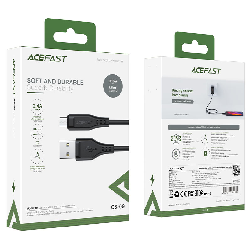 AceFast - AceFast USB - A to Micro USB Cable C3 - 09 - Cle Market