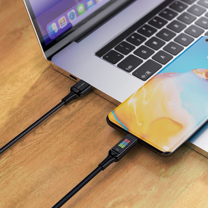 AceFast - AceFast USB - A to USB - C 60W Indicator Cable C7 - 04 - Cle Market