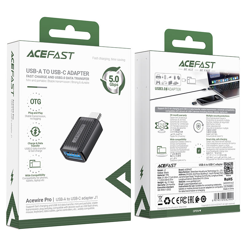 AceFast - AceFast USB - A to USB - C Adapter J1 - Cle Market
