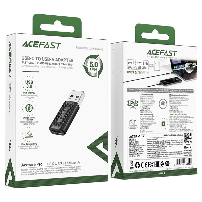 AceFast - AceFast USB - C to USB - A Adapter J2 - Cle Market