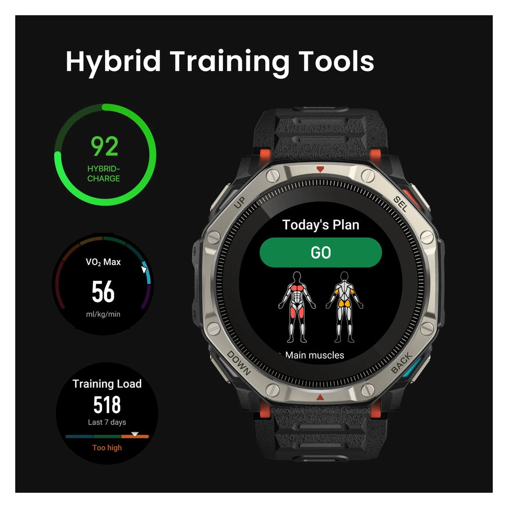 Amazfit T-Rex Dual Solar Smartwatch