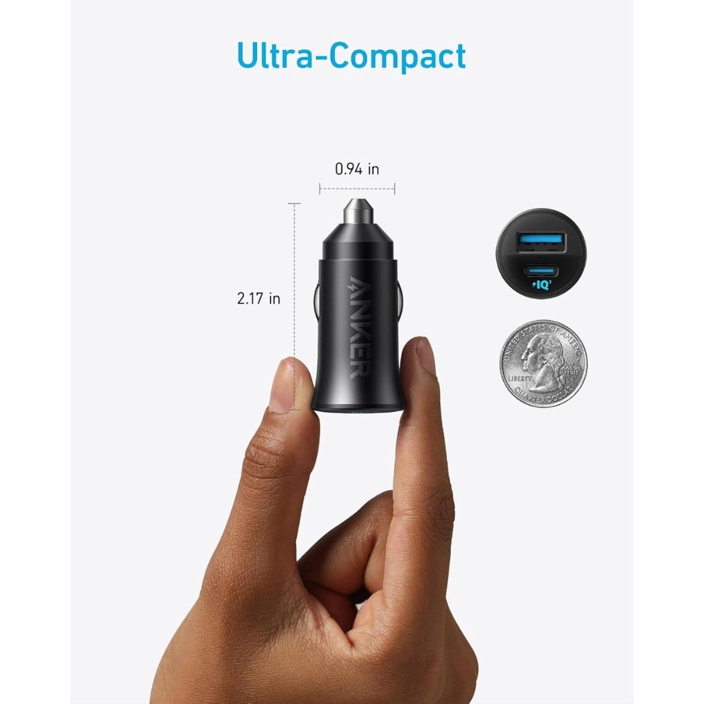 Anker - Anker 30W Ultra Compact Dual Port Car Charger - Cle Market