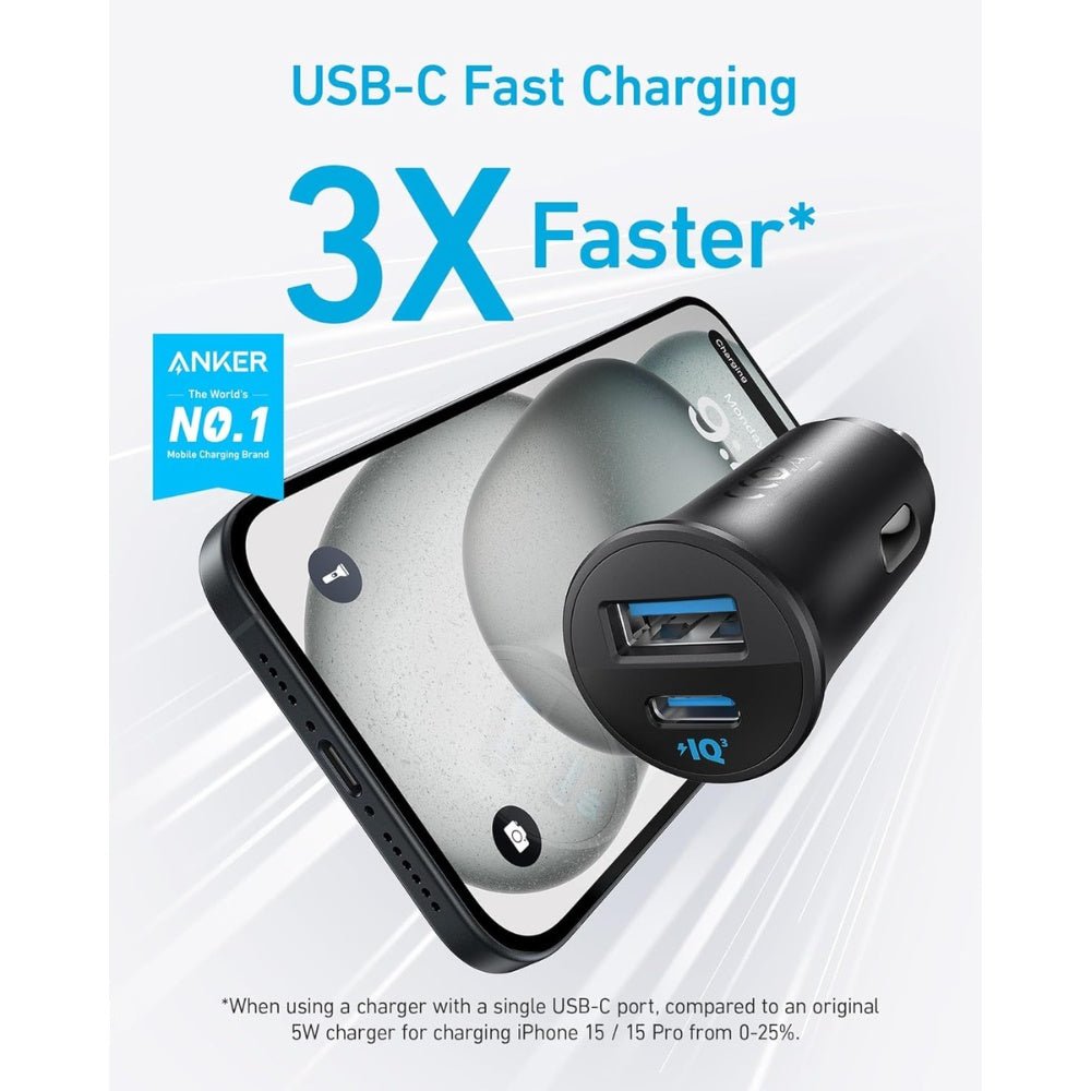 Anker - Anker 30W Ultra Compact Dual Port Car Charger - Cle Market