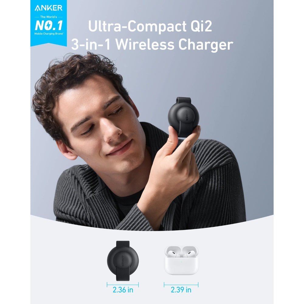 Anker - Anker MagGo Wireless Charging Station 3 in 1 Foldable Pad - Cle Market
