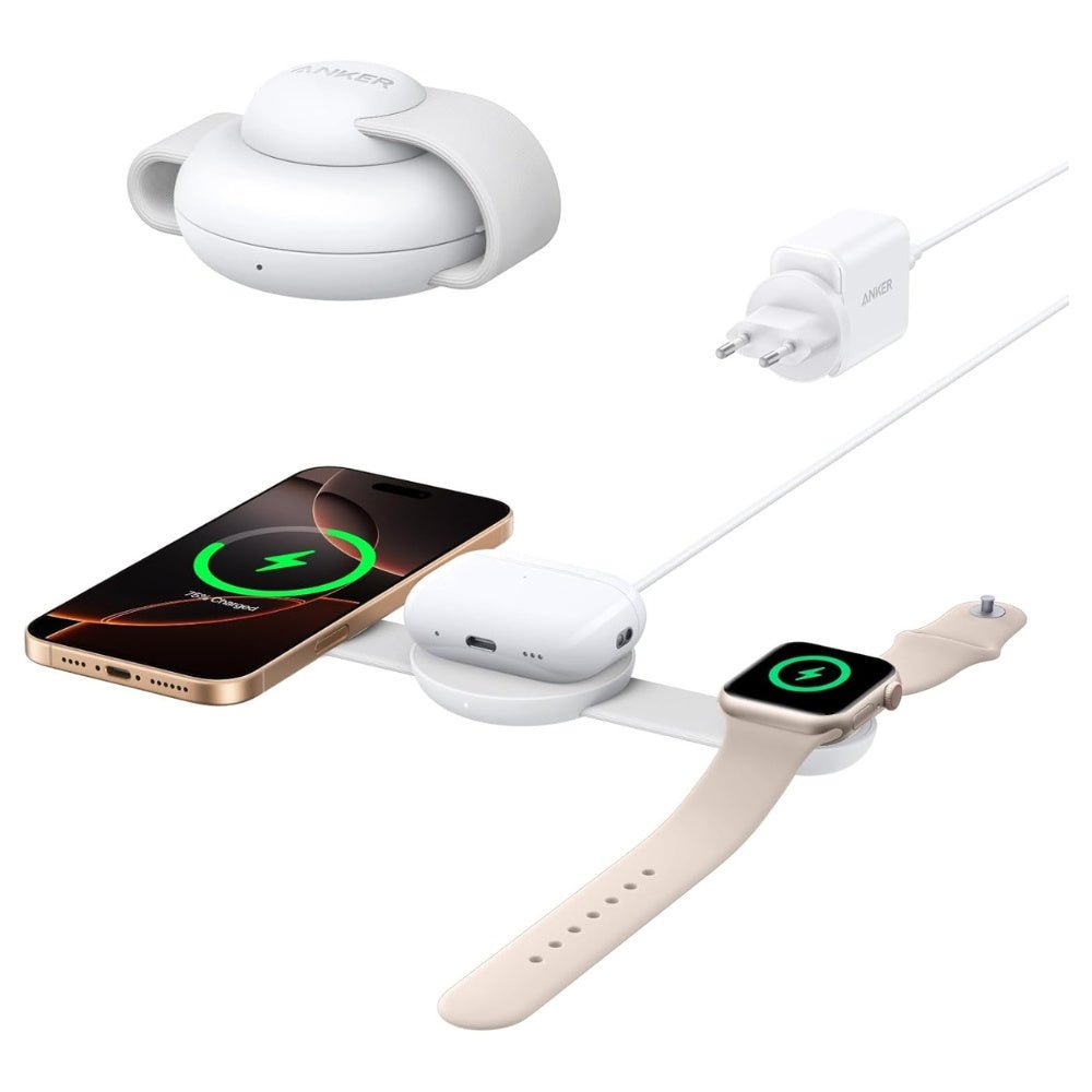 Anker - Anker MagGo Wireless Charging Station 3 in 1 Foldable Pad - Cle Market