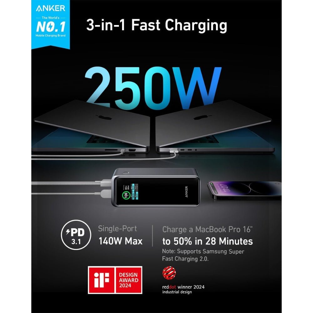 Anker - Anker Prime Power Bank 250W 27650mAh - Cle Market