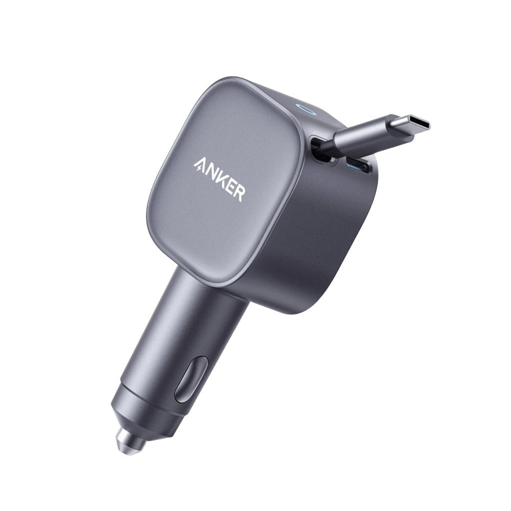 Anker - Anker USB - C Car Charger 75W Built - In Retractable Cable - Cle Market
