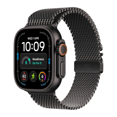 Apple Watch Ultra 4 49mm Black Titanium Milanese Loop
