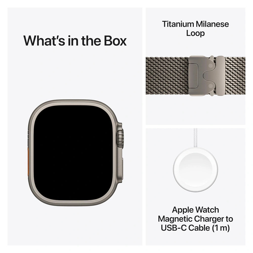 Apple Watch Ultra 4 49mm Natural Titanium Milanese Loop