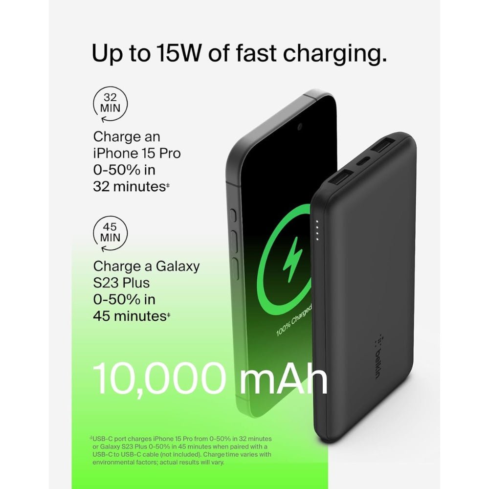 Belkin - Belkin BoostCharge Power Bank 10K 15W - Cle Market