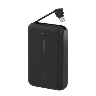 Belkin - Belkin BoostCharge Power Bank 10K 20W with Integrated Cable - Cle Market