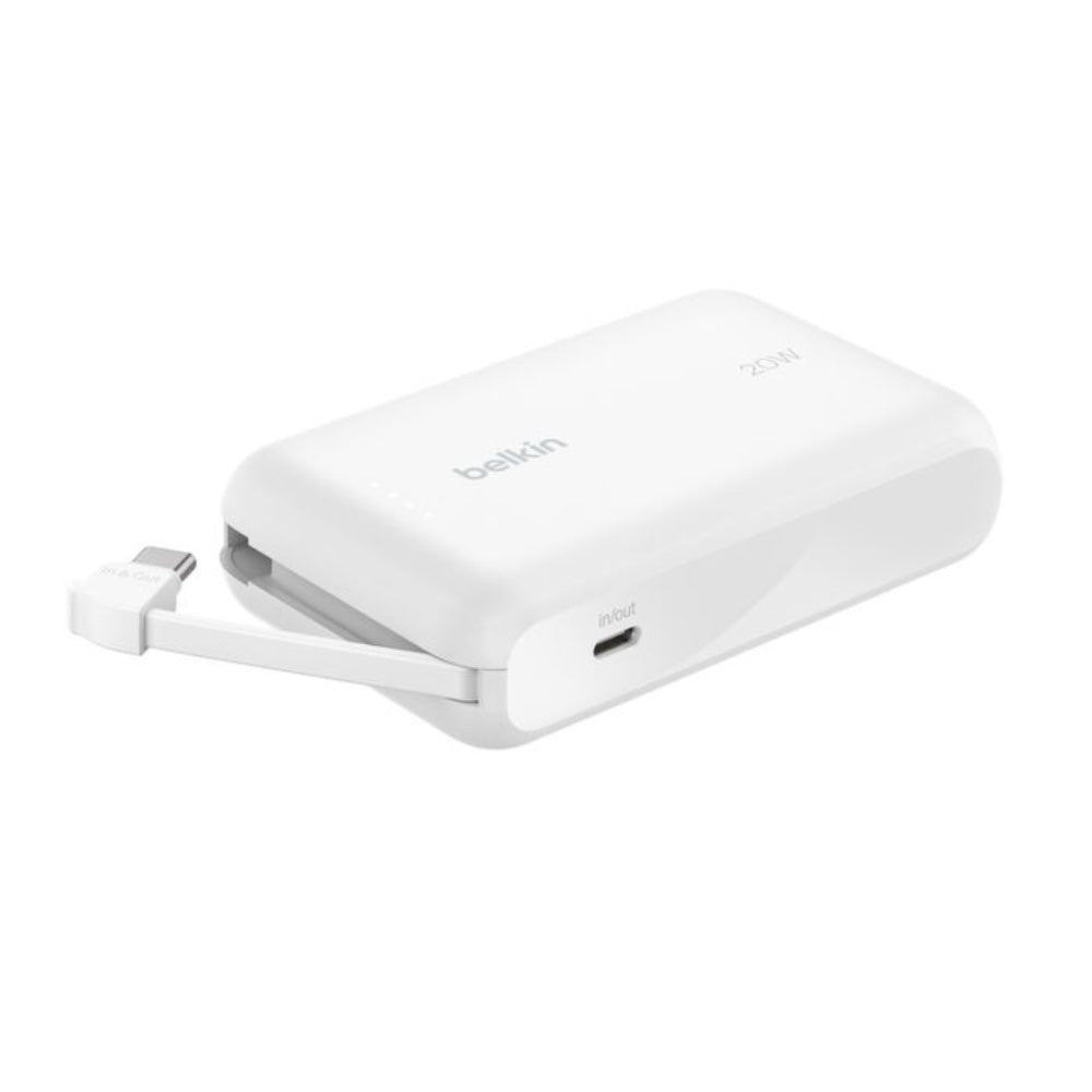 Belkin - Belkin BoostCharge Power Bank 10K 20W with Integrated Cable - Cle Market
