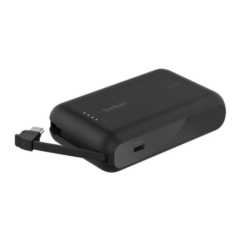 Belkin - Belkin BoostCharge Power Bank 10K 20W with Integrated Cable - Cle Market