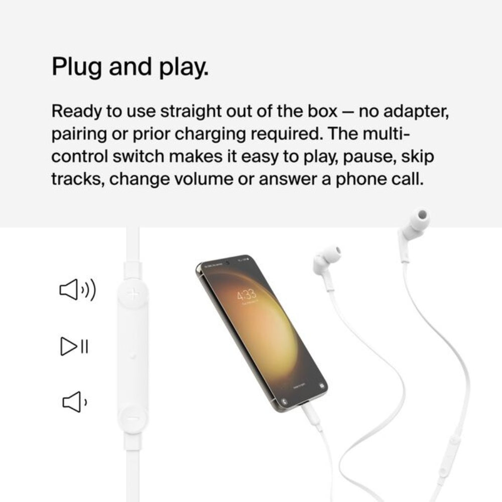 Belkin - Belkin SoundForm Wired USB - C Earbuds - Cle Market