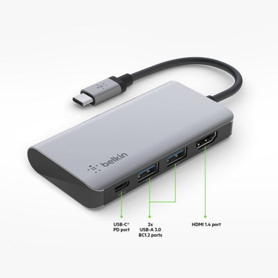 Belkin - Belkin USB - C 4 - in - 1 Multiport Adapter - Cle Market