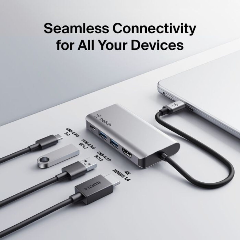 Belkin - Belkin USB - C 4 - in - 1 Multiport Adapter - Cle Market