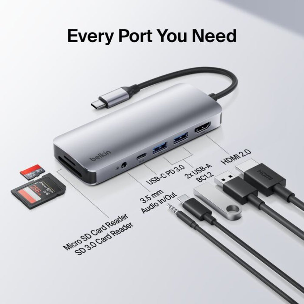 Belkin - Belkin USB - C 7 - in - 1 Multiport Adapter - Cle Market