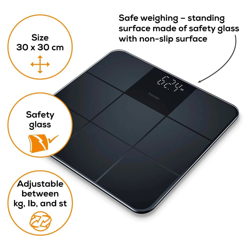 Beurer - Beurer Glass Bathroom Scale GS235 - Cle Market