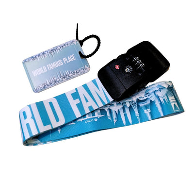 Coteci - Coteci Customs Lock Buckle Luggage Strap Tag Set - World Architecture - Cle Market