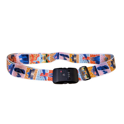 Coteci - Coteci Customs Lock Buckle Luggage Strap Tag Set - World Landmarks - Cle Market