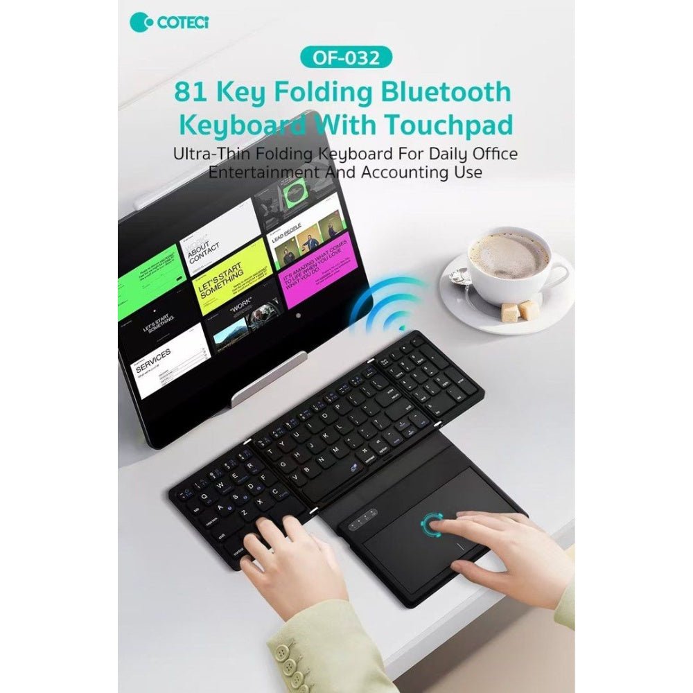 Coteci - Coteci Folding Keyboard with TouchPad - Cle Market