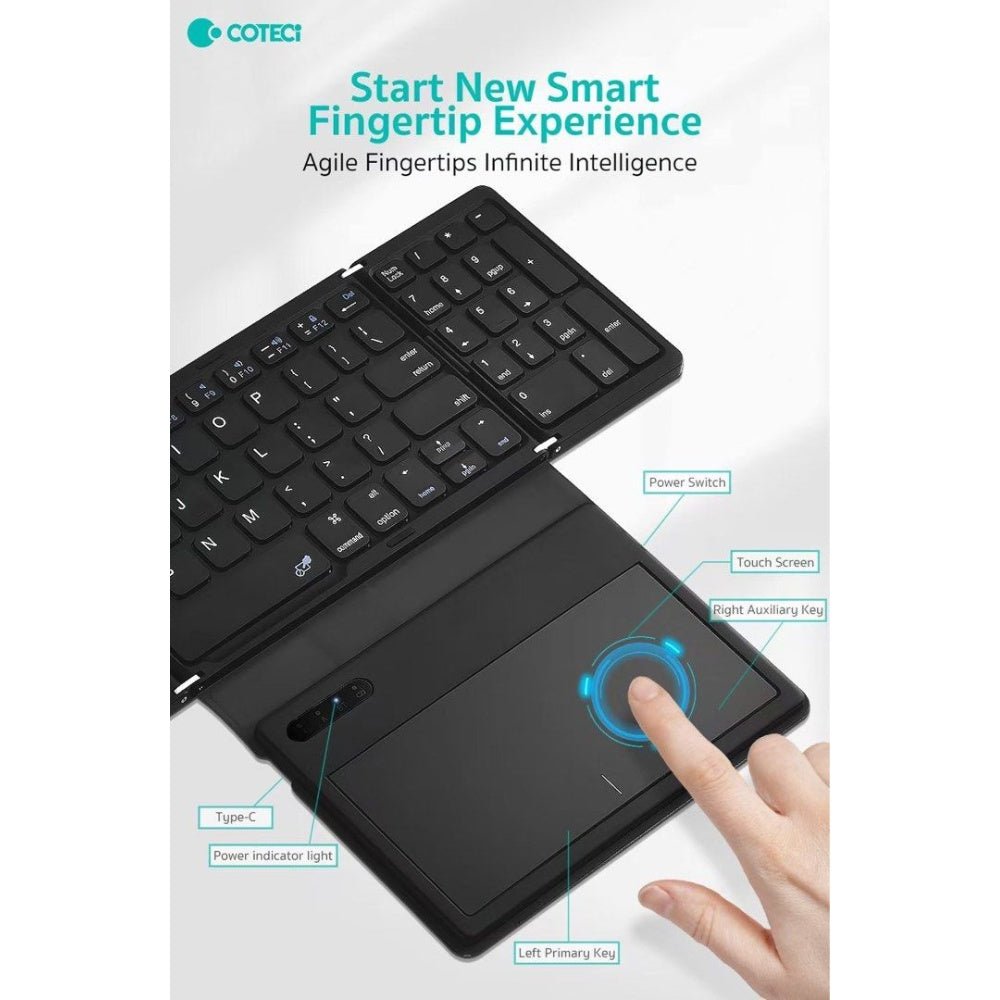 Coteci - Coteci Folding Keyboard with TouchPad - Cle Market