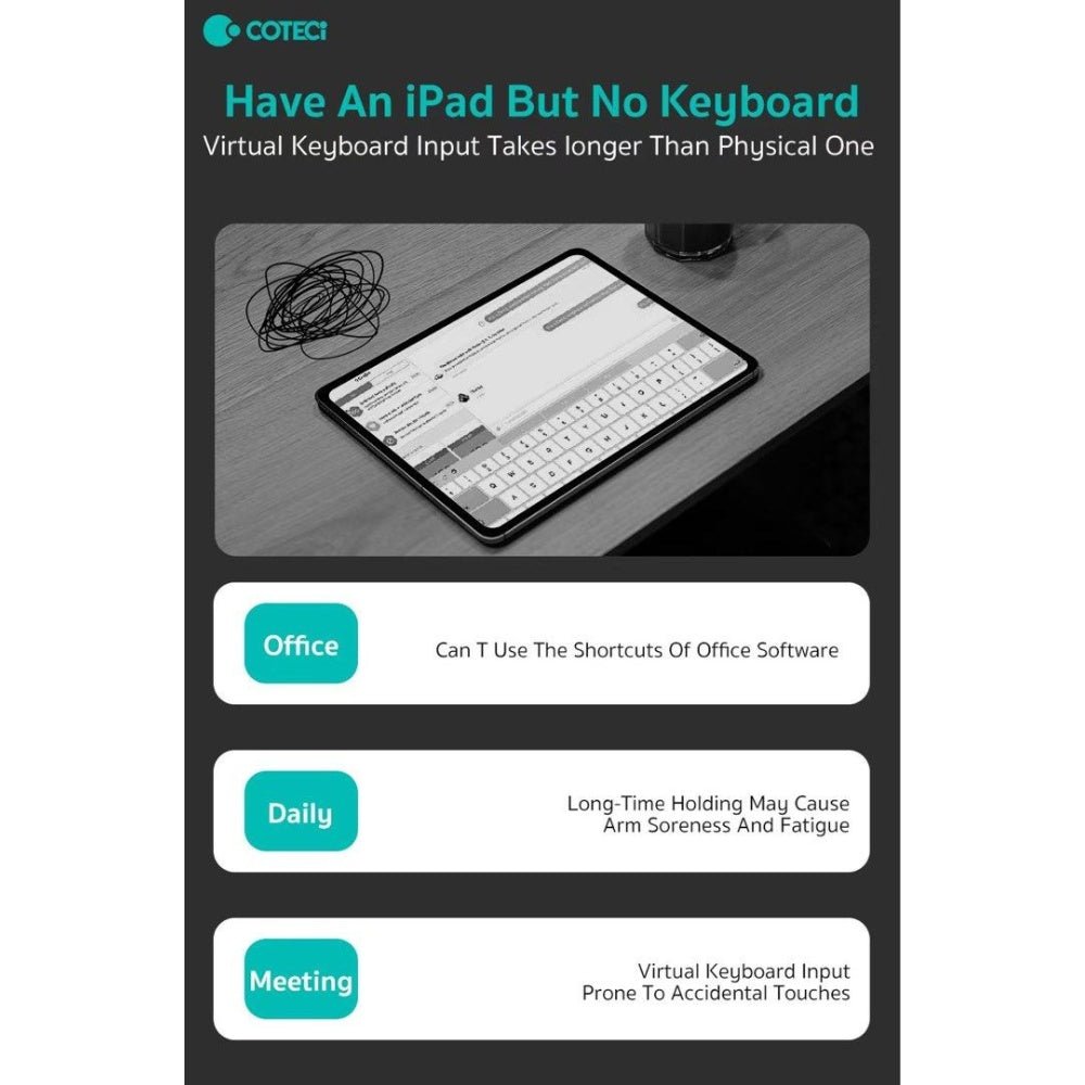 Coteci - Coteci Folding Keyboard with TouchPad - Cle Market