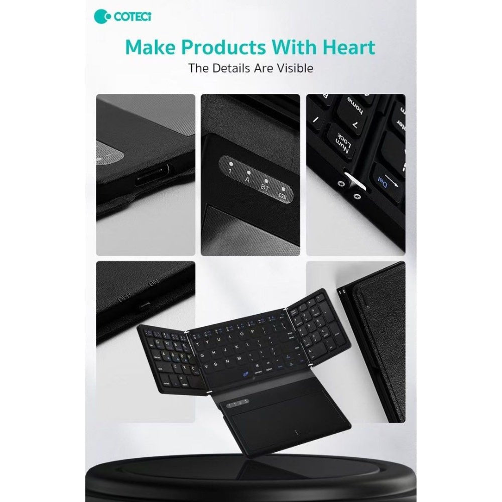 Coteci - Coteci Folding Keyboard with TouchPad - Cle Market