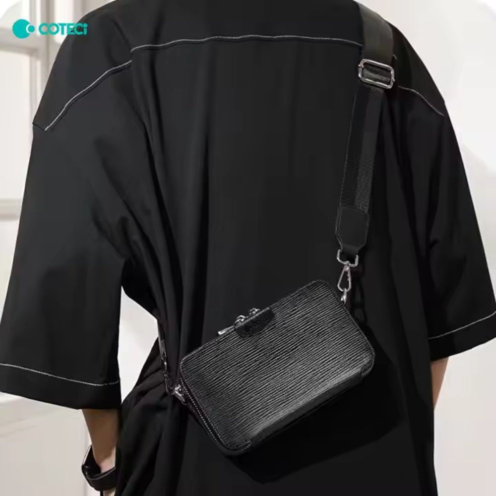 Coteci - Coteci Luxury Genuine Leather Square Satchel Bag - Cle Market