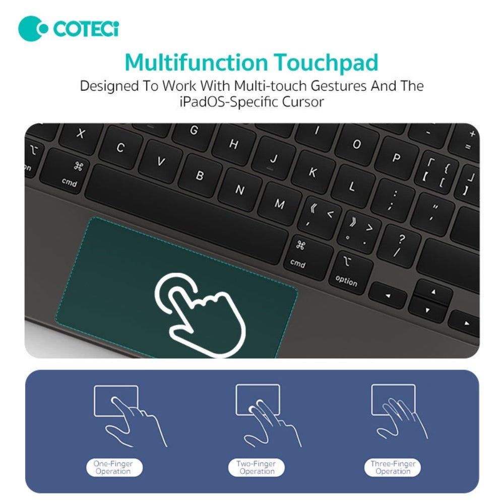 Coteci - Coteci Magic Keyboard for Apple iPad Pro 11 M4 - Cle Market