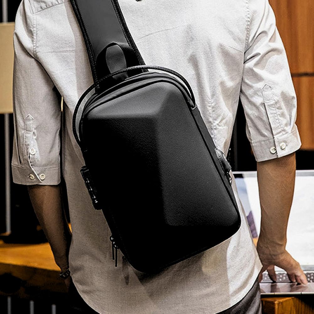 Coteci - Coteci Shaped Shoulder Bag with Lock Space Series - Cle Market