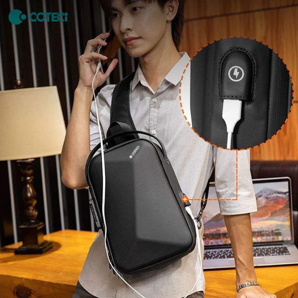 Coteci - Coteci Shaped Shoulder Bag with Lock Space Series - Cle Market