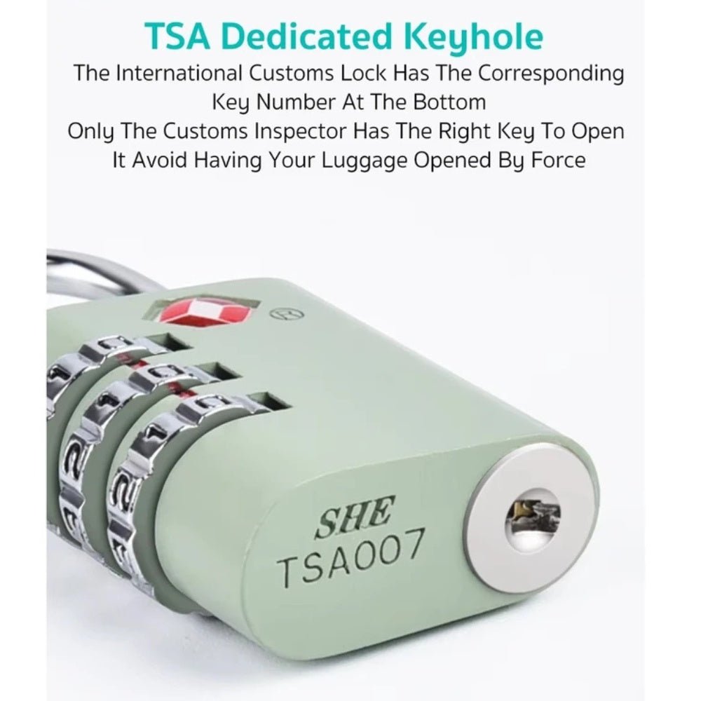Coteci - Coteci Zinc Alloy TSA Lock 3 Digit Combination Code Lock - Cle Market