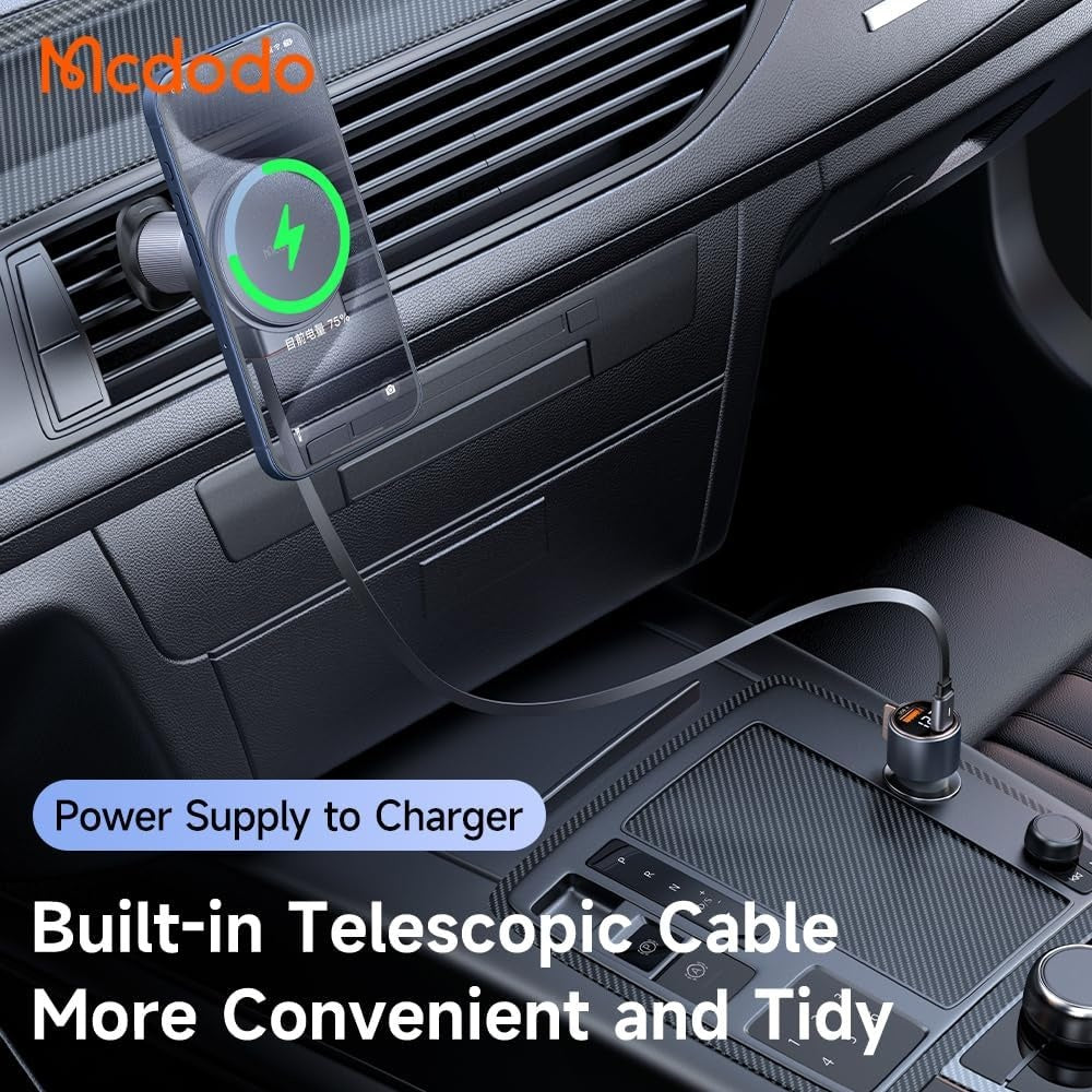 Mcdodo 15W Retractable Car Charger image 3