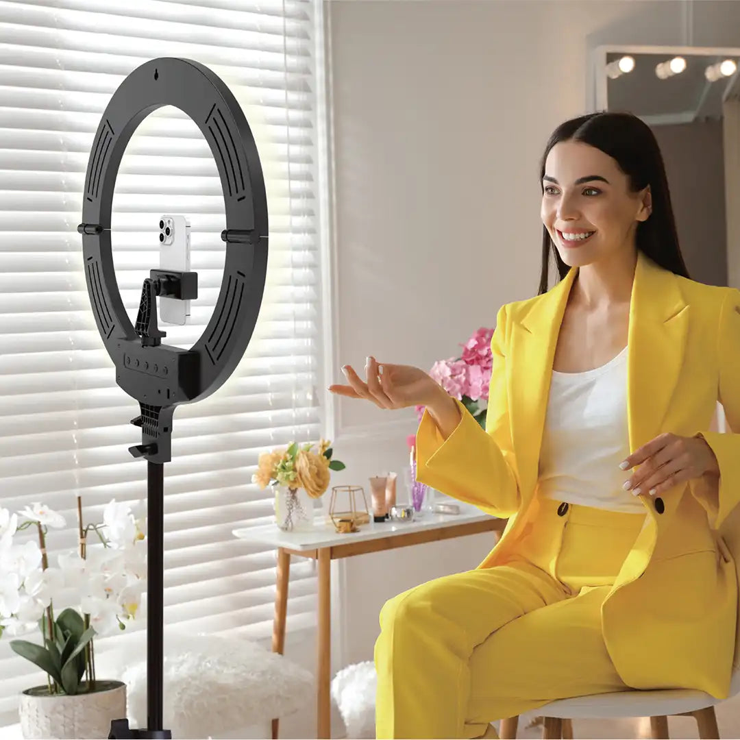 Green Lion 18-inch Foldable Ring Light – Black