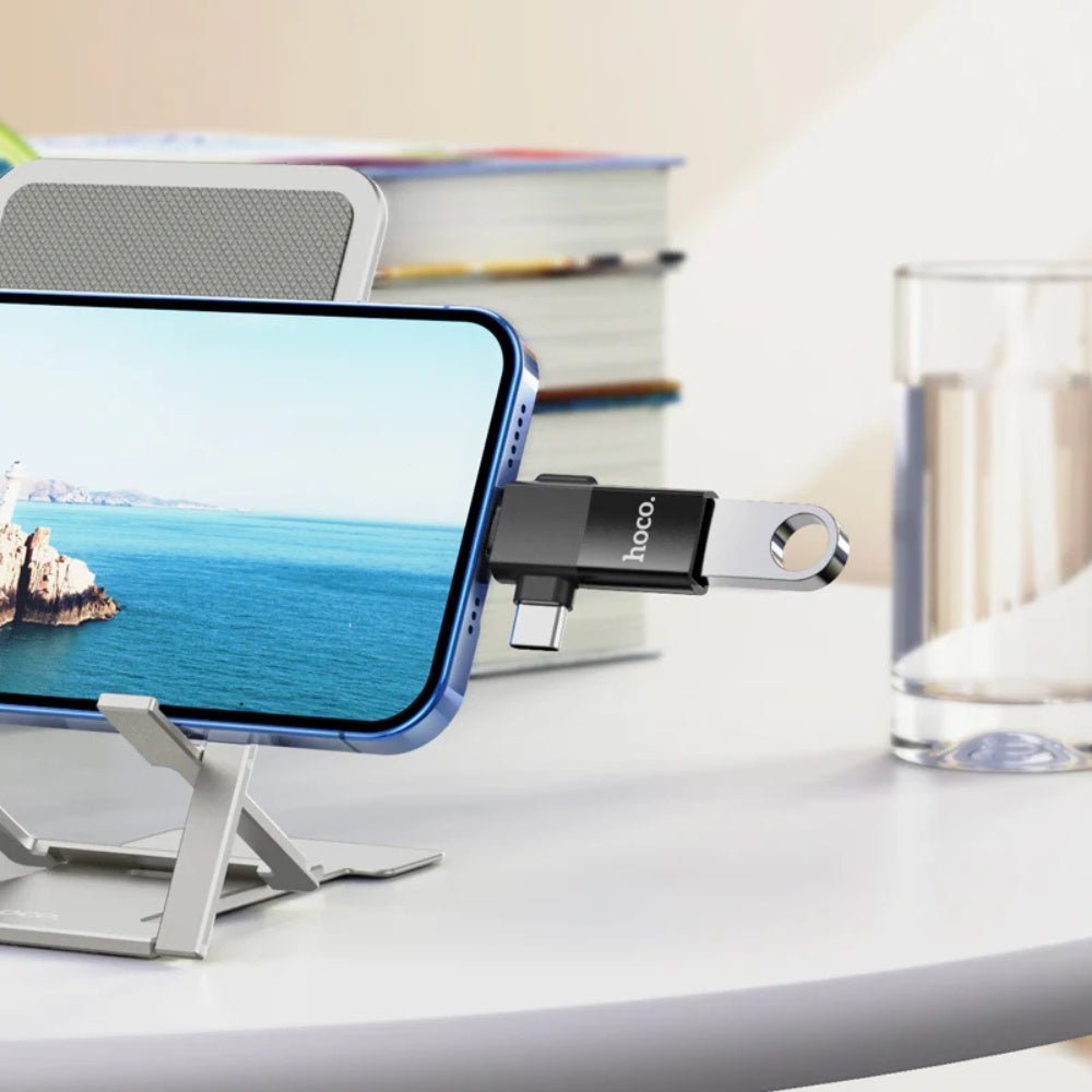 Hoco - Hoco 2 in 1 USB Adapter UA17 - Cle Market