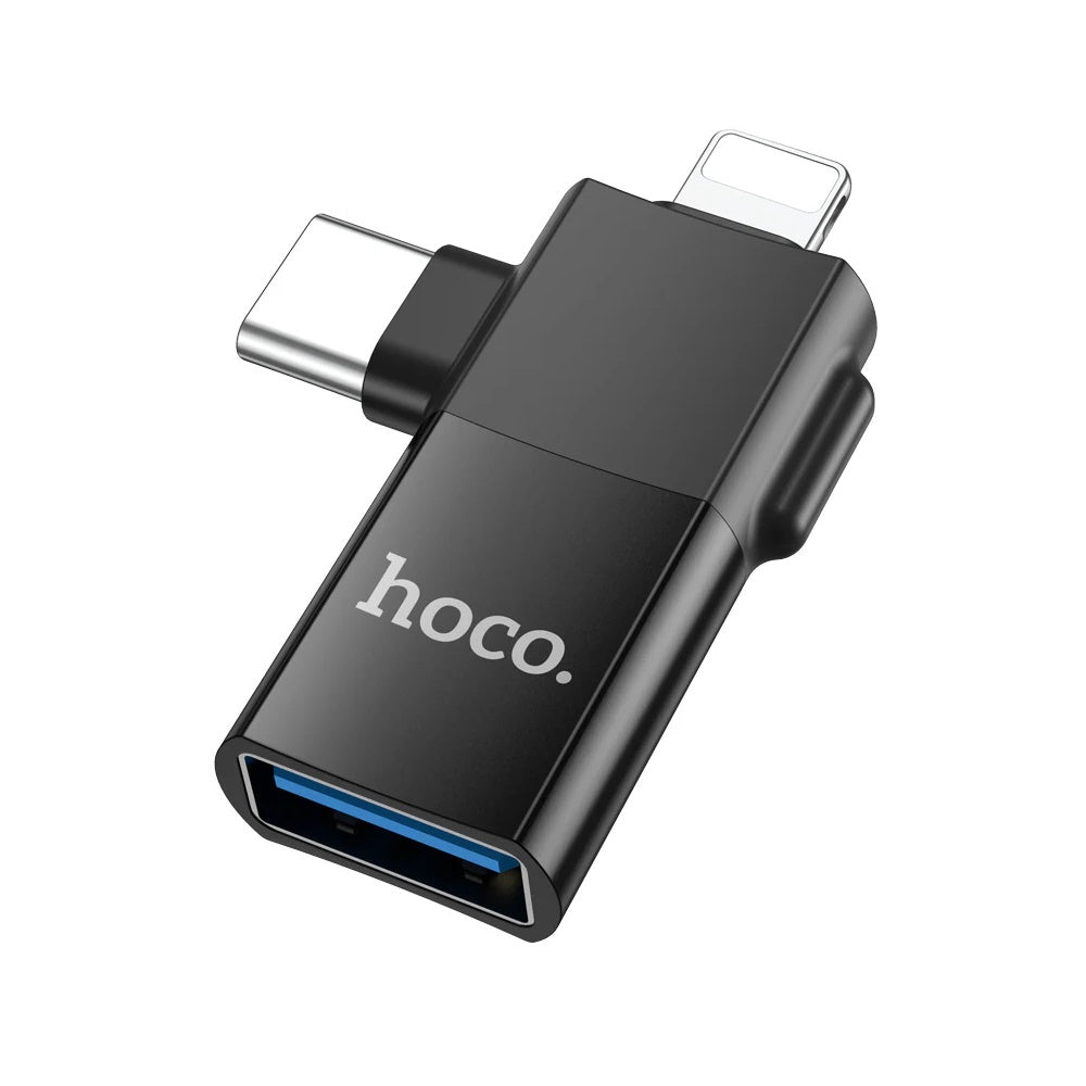 Hoco - Hoco 2 in 1 USB Adapter UA17 - Cle Market